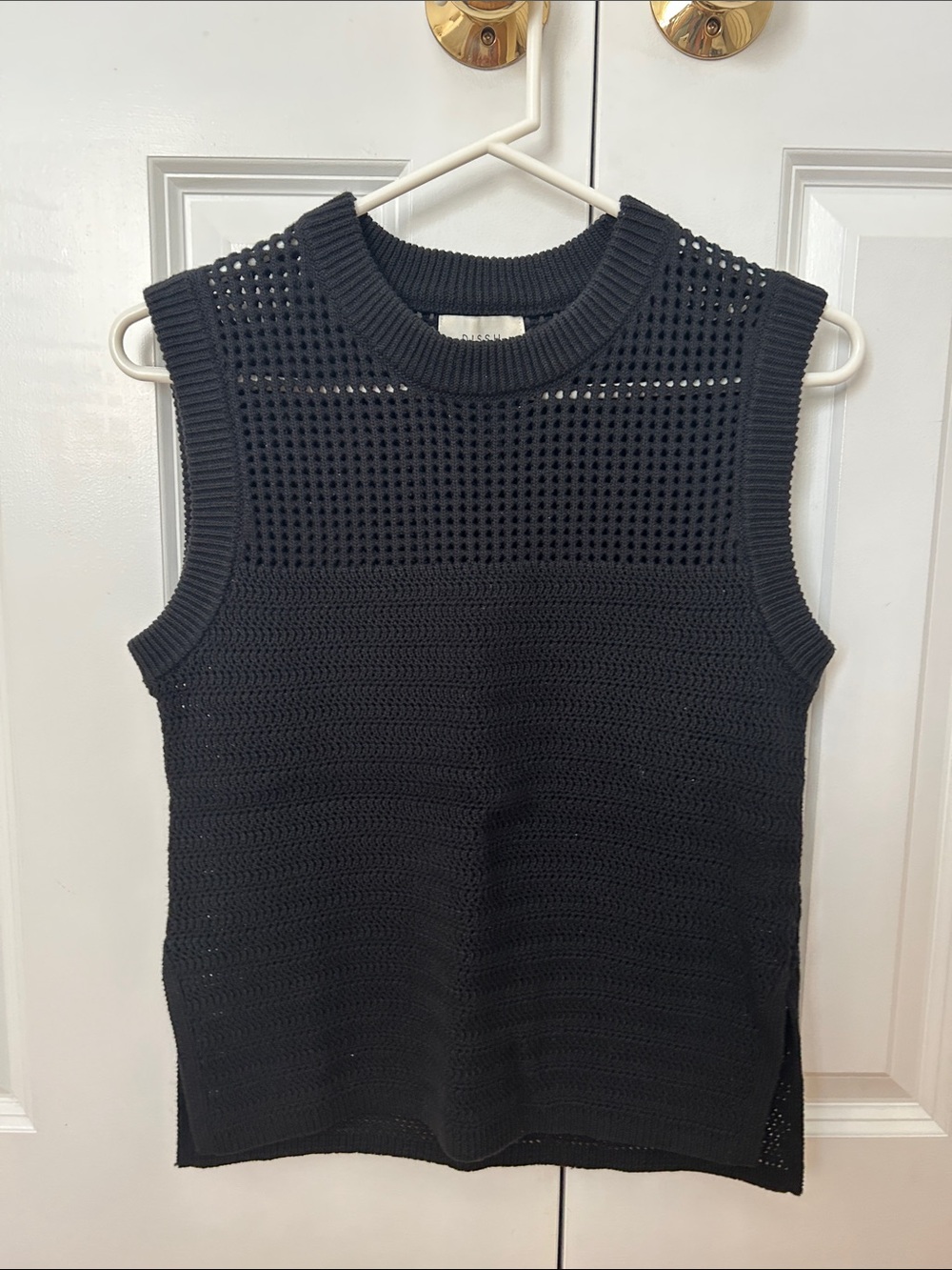 Dissh Crochet Sleeveless Top - Black